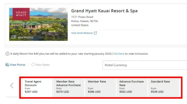 Hyatt Travel Advisor Rate